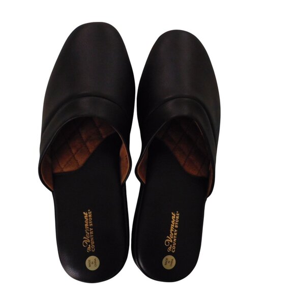 Mens Leather Slip On Slippers soft Sole House Shoes Brown Scuffs Sz 13 Wide - Picture 4 of 6